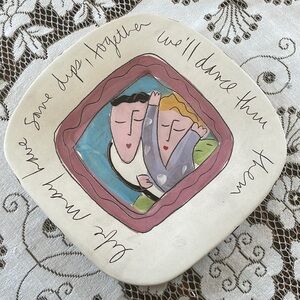 Sandra Magsamen Art Original- Life May Have Some Dips We’ll Dance Together Plate